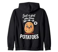 La Fille Amante de Pommes de Terre Aime Les Pommes de Terre Sweat à Capuche