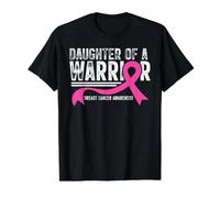 La Fille d'un Guerrier Sensibilisation au Cancer du Sein T-Shirt Graphique avec Valeur