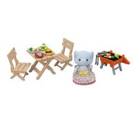 Sylvanian Families – Figurine 5640 La fille Éléphant et son set de pique-nique – Mini poupées