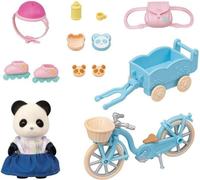 La fille panda, son vélo et sa remorque - SYLVANIAN FAMILIES - 5652 - Pour enfant a partir de 3 ans