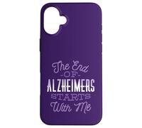 LA Fin DE LA MALADIE D'ALZHEIMER Commence avec Moi : Purple Meme Awareness Walk Coque pour iPhone 16 Plus