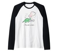 La Fin est Proche (Dessin Graphique Amusant de Dinosaure enfantin) Manche Raglan