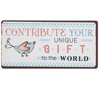 La Finesse Décoratif Aimant de Réfrigérateur pour Maison, Contribute Your Unique Gift to The World, 5 cm x 10 cm