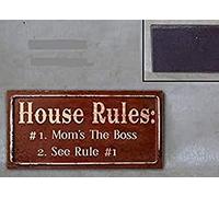 La Finesse Décoratif Aimant de Réfrigérateur pour Maison, House Rules, 5 cm x 10 cm