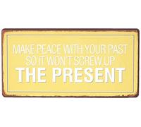 La Finesse Décoratif Aimant de Réfrigérateur pour Maison, Make Peace with Your Past, 5 cm x 10 cm
