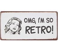 La Finesse Décoratif Aimant de Réfrigérateur pour Maison, OMG Im So Retro, 5 cm x 10 cm