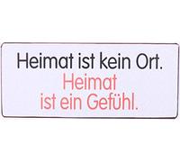 La Finesse Décoratif Suspendu Métal Peint Mur Plaque/Signe, Heimat Ist Kein Ort…