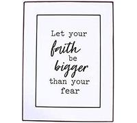 La Finesse Décoratif Suspendu Métal Peint Mur Plaque/Signe, Let Your Faith Be Bigger