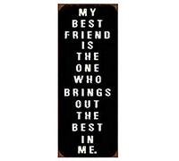 La Finesse Décoratif Suspendu Métal Peint Mur Plaque/Signe, My Best Friend is The One…