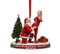La Finest Décoration pour sapin de Noël - 10 cm Père Noël | Pendentif pour sapin de Noël Père Noël - Lampe à suspendre en acrylique 2D colorée des deux côtés pour la porte de l'arbre