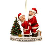La Finest Décoration pour sapin de Noël - 10 cm Père Noël | Pendentif pour sapin de Noël Père Noël - Lampe à suspendre en acrylique 2D colorée des deux côtés pour la porte de l'arbre