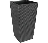 LA Finezia Seau Haute en rotin Graphite 25 x 25 x 46