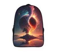 la fission planétaire 3d imprimé sac d'école 12 ans et plus garçons et filles élégant univers sac à dos de loisirs 2 compartiment décontracté livre sac-16,pour les voyages les affaires