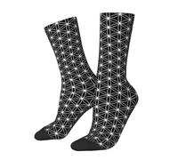 La Fleur De Vie Géométrie Sacrée Femme Homme Chaussette De Course Poids Léger Chaussettes De Tennis Respirant Socquette De Marche Pour Cyclisme Randonnée Marche