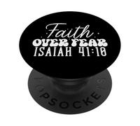 La Foi Avant la Peur - Citation Inspirante PopSockets PopGrip Adhésif