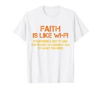 La Foi, C'est comme Le WiFi, la Pastorale chrétienne drôle, la Bible, Jésus T-Shirt Graphique avec Valeur