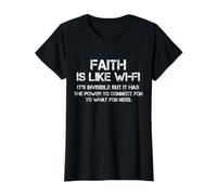 La Foi, C'est comme Le WiFi, la Pastorale chrétienne drôle, la Bible, Jésus T-Shirt Graphique avec Valeur