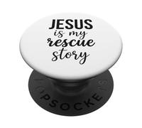 La Foi chrétienne Bible Jésus est Mon Histoire de Sauvetage PopSockets PopGrip Adhésif