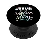 La Foi chrétienne Bible Jésus est Mon Histoire de Sauvetage PopSockets PopGrip Adhésif