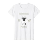 La Foi chrétienne - Mouton Perdu, Maintenant trouvé T-Shirt Graphique avec Valeur, Femme, Blanc, M