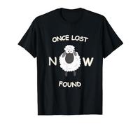 La Foi chrétienne - Mouton Perdu, Maintenant trouvé T-Shirt Graphique avec Valeur, Homme, Noir, M