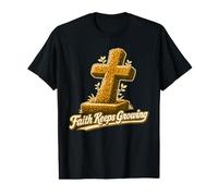 La Foi Continue de Grandir dans Le Jardin de Christian Cross T-Shirt Graphique avec Valeur