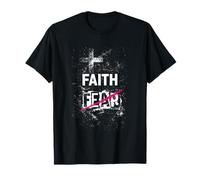 La Foi Contre la Peur avec Un Message chrétien croisé et Puissant T-Shirt