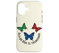 La Foi du Papillon chrétien Laisse Dieu se Transformer Coque pour iPhone 16