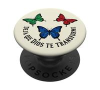 La Foi du Papillon chrétien Laisse Dieu se Transformer PopSockets PopGrip Adhésif