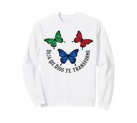 La Foi du Papillon chrétien Laisse Dieu se Transformer Sweatshirt