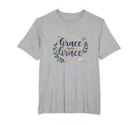 La Foi inspirante des Femmes chrétiennes Grace Upon Grace T-Shirt, Homme Grandes Tailles, Gris Chiné, 6X Tall