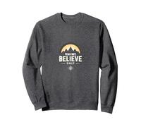 La Foi l'emporte sur la Peur, Les Hommes | Ne craignez Pas, ne Croyez qu'à l'inspiration Sweatshirt, Unisexe pour Adultes, Chiné Foncé, M