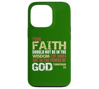 La Foi n'est Pas dans la Sagesse des Hommes mais dans la Puissance de Dieu (1 Cor 2) Coque pour iPhone 13 Pro
