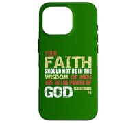 La Foi n'est Pas dans la Sagesse des Hommes mais dans la Puissance de Dieu (1 Cor 2) Coque pour iPhone 16 Pro