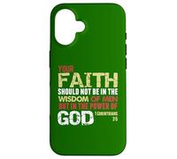 La Foi n'est Pas dans la Sagesse des Hommes mais dans la Puissance de Dieu (1 Cor 2) Coque pour iPhone 16