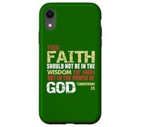 La Foi n'est Pas dans la Sagesse des Hommes mais dans la Puissance de Dieu (1 Cor 2) Coque pour iPhone XR