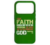 La Foi n'est Pas dans la Sagesse des Hommes mais dans la Puissance de Dieu (1 Cor 2) Coque pour iPhone 17 Pro