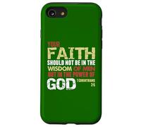La Foi n'est Pas dans la Sagesse des Hommes mais dans la Puissance de Dieu (1 Cor 2) Coque pour iPhone SE (2020) / 7/8