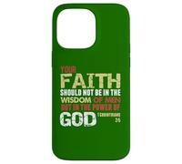 La Foi n'est Pas dans la Sagesse des Hommes mais dans la Puissance de Dieu (1 Cor 2) Coque pour iPhone 14 Pro Max