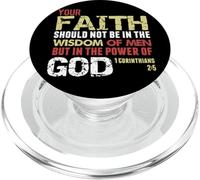 La Foi n'est Pas dans la Sagesse des Hommes mais dans la Puissance de Dieu (1 Cor 2) PopSockets PopGrip pour MagSafe