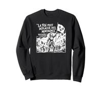 La Foi Peut déplacer des Montagnes en français Jeanne d'arc Zine Ink Sweatshirt