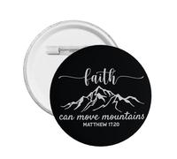 La foi peut déplacer des montagnes - Épingle - Jésus chrétien - Badge en métal - Broche décorative
