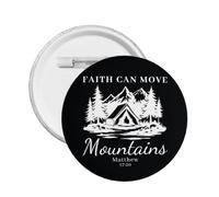 La foi peut déplacer des montagnes - Épingle - Jésus chrétien - Badge en métal - Broche décorative