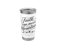 La foi peut déplacer des montagnes Matthieu 17:20 Christian Gobelet isotherme en acier inoxydable double paroi