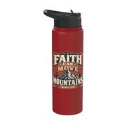 La foi peut déplacer des montagnes Matthieu 17:20 Stainless Steel Insulated Water Bottle