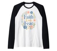 La Foi Plus Que la Peur est Une Source d'inspiration Florale chrétienne Manche Raglan