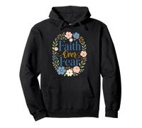 La Foi Plus Que la Peur est Une Source d'inspiration Florale chrétienne Sweat à Capuche