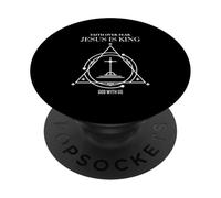 La Foi plutôt Que la Peur : Jésus est Le Roi Dieu avec Nous PopSockets PopGrip Adhésif