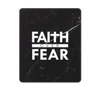 La Foi Plutôt Que La Peur : Verset Biblique sur Le Christianisme Tapis De Souris Lavable Mouse Pad Bords Cousus Mousepad pour Voyage Travail Bureau 25X30Cm