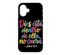 La Foi Religieuse de Dios Esta Dentro De Ella No Caera Cristianos Coque pour iPhone 16